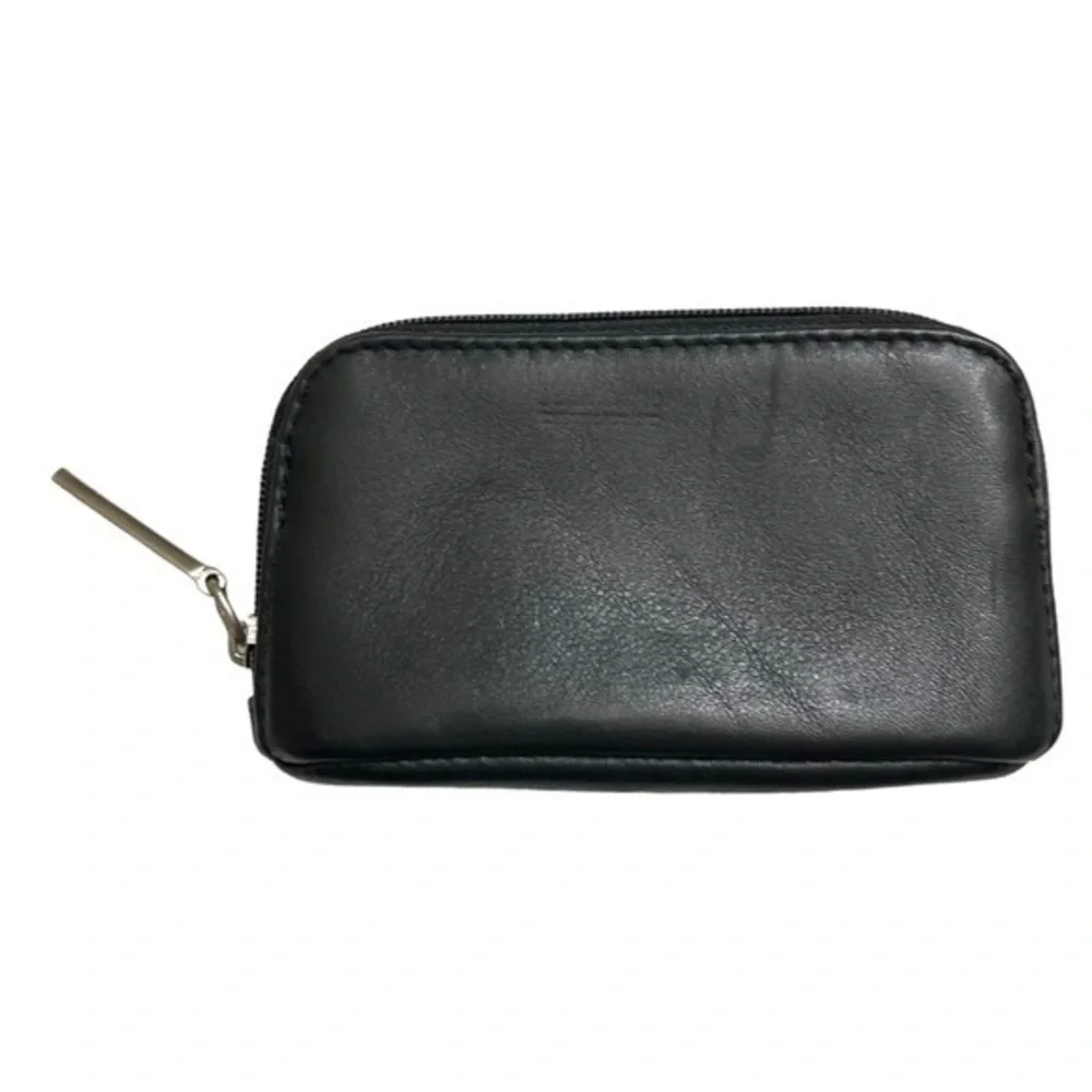 Hobo black zipper coin or makeup pouch bag